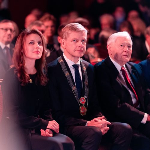 Vilniaus garbės piliečio vardo suteikimo prezidentui V. Adamkui ceremonija  © L.Balandžio / BNS nuotr.