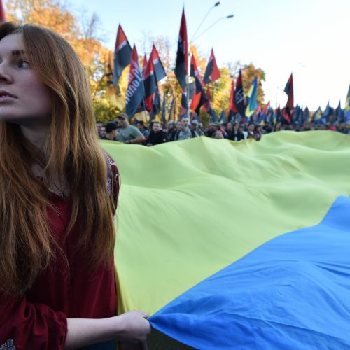Nacionalistų eitynės Kijeve  © Scanpix nuotr.