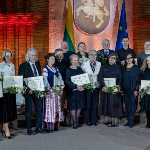 Vyriausybėje pagerbti kultūros ir meno premijų laureatai  © J. Kalinsko/ELTOS nuotr.