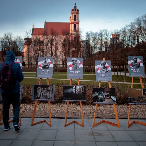 Baltarusijos diasporos atstovai Vilniuje minėjo Laisvės dieną  © J. Elinsko/ELTOS nuotr. 