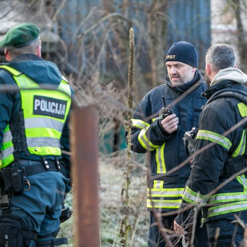 Gaisras Žiemgalių gatvėje  © Vilmanto Raupelio nuotr.