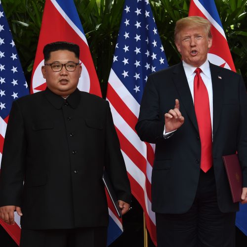 D. Trumpo ir Kim Jong Uno susitikimas Singapūre  © Scanpix nuotr.