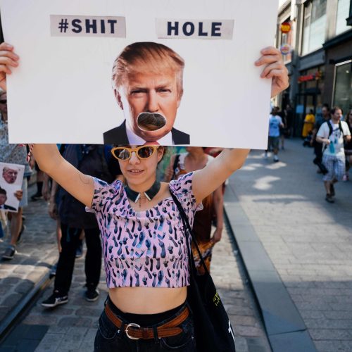 Helsinkyje – protestai prieš D. Trumpą ir V. Putiną  © Scanpix nuotr.