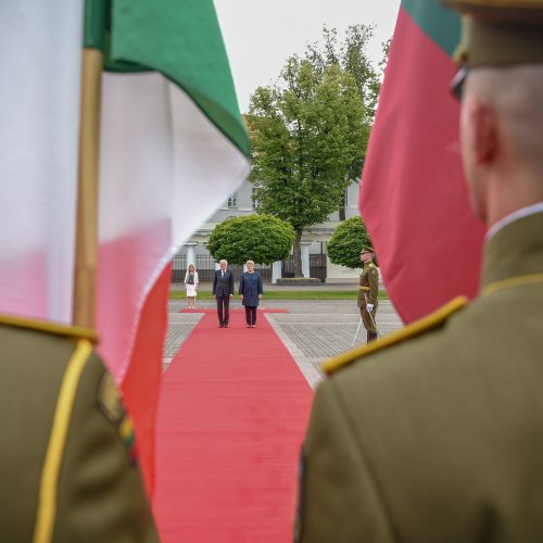 Lietuvoje vieši Italijos prezidentas  © R. Dačkaus / Prezidentūros nuotr.