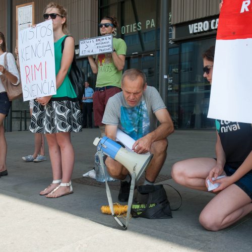 Vištų gynėjų protestas Kaune  © Akvilės Snarskienės nuotr.