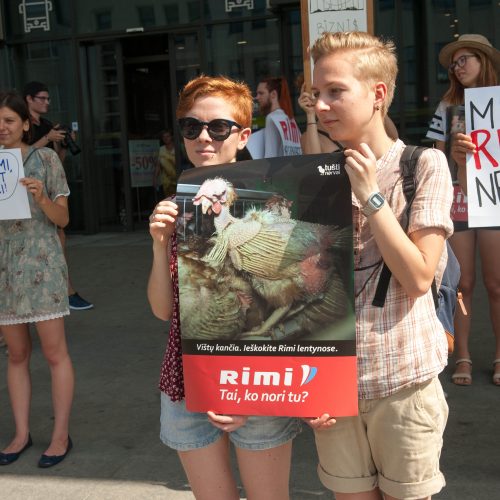 Vištų gynėjų protestas Kaune  © Akvilės Snarskienės nuotr.