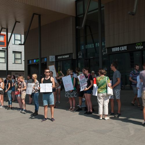 Vištų gynėjų protestas Kaune  © Akvilės Snarskienės nuotr.