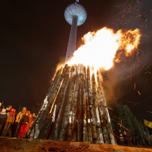 Vilniuje suliepsnojo atminimo laužai  © V. Skaraičio(BFL), M. Morkevičiaus (ELTA)  nuotr.