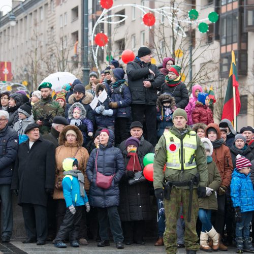 Vėliavų pakėlimo ceremonija Kovo 11-osios proga  © V. Skaraičio / BFL nuotr.