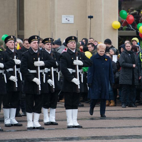 Vėliavų pakėlimo ceremonija Kovo 11-osios proga  © V. Skaraičio / BFL nuotr.