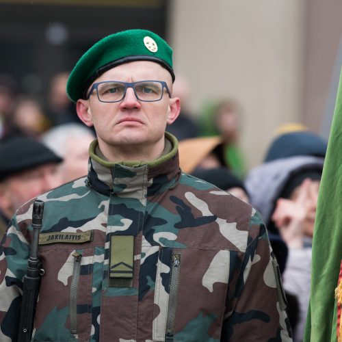 Vėliavų pakėlimo ceremonija Kovo 11-osios proga  © V. Skaraičio / BFL nuotr.