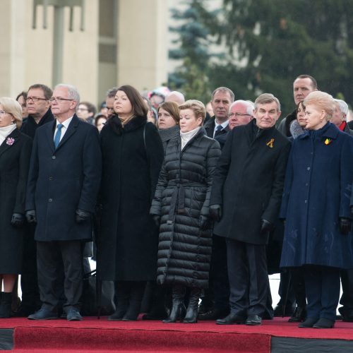 Vėliavų pakėlimo ceremonija Kovo 11-osios proga  © V. Skaraičio / BFL nuotr.