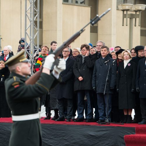 Vėliavų pakėlimo ceremonija Kovo 11-osios proga  © V. Skaraičio / BFL nuotr.