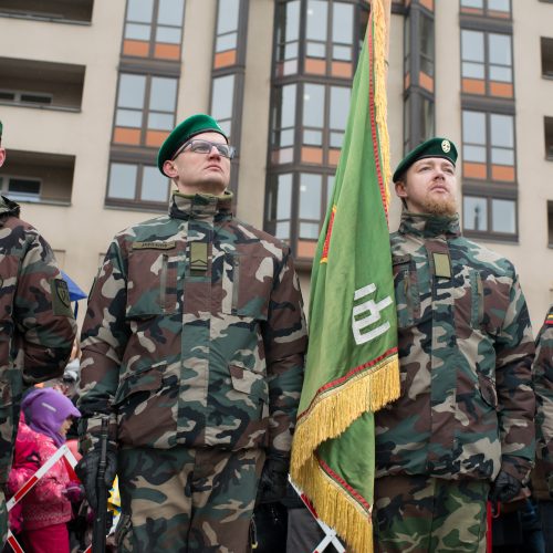 Vėliavų pakėlimo ceremonija Kovo 11-osios proga  © V. Skaraičio / BFL nuotr.