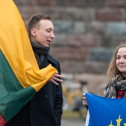 Protestas dėl M. Basčio mandato išsaugojimo  © V.Skaraičio/BFL nuotr.