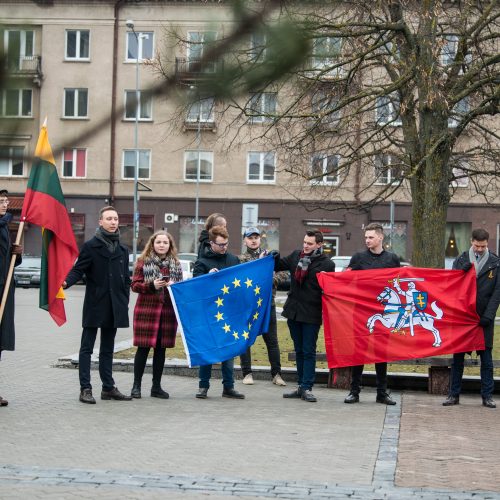 Protestas dėl M. Basčio mandato išsaugojimo  © V.Skaraičio/BFL nuotr.