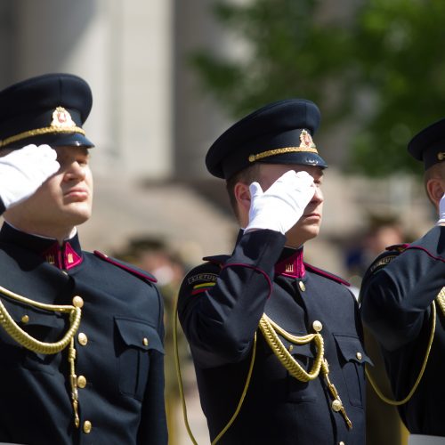 Iškilminga vėliavų pakėlimo ceremonija  © V. Skaraičio / BFL nuotr.