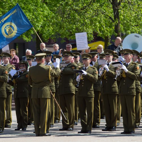 Iškilminga vėliavų pakėlimo ceremonija  © V. Skaraičio / BFL nuotr.