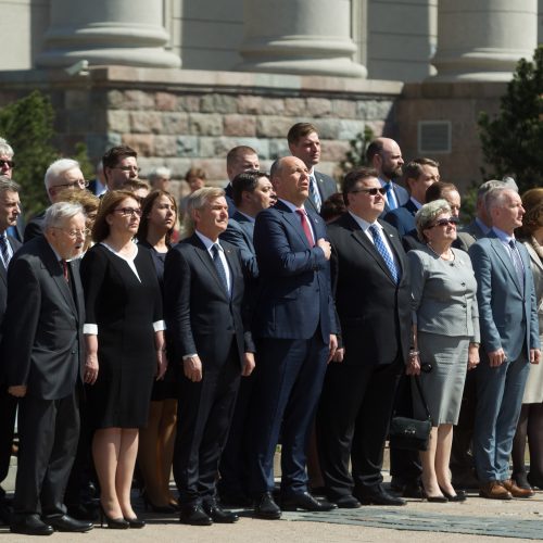 Iškilminga vėliavų pakėlimo ceremonija  © V. Skaraičio / BFL nuotr.