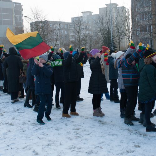 Gimnazistų sveikinimai Lietuvai  © Akvilės Snarskienės nuotr.