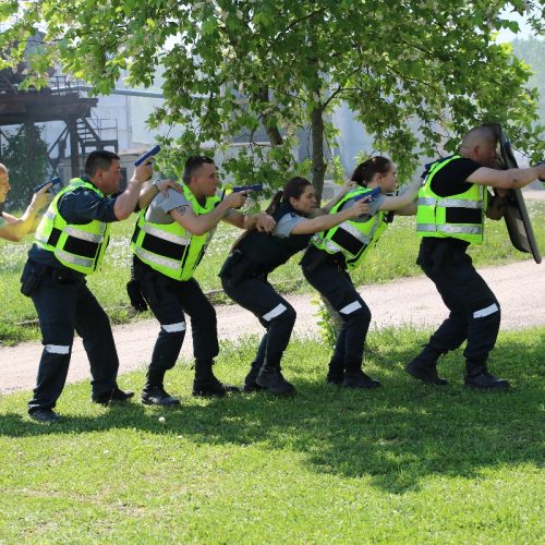 Išbandymas policininkams – ekstremalios situacijos  © Policijos mokyklos nuotr.