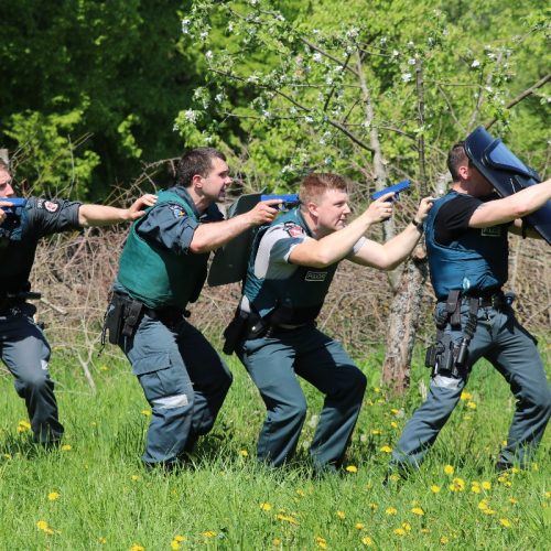 Išbandymas policininkams – ekstremalios situacijos  © Policijos mokyklos nuotr.