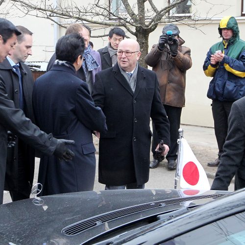 Japonijos premjero Šinzo Abės vizitas Kaune  © Evaldo Šemioto nuotr.