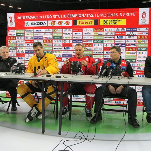 Spaudos konferencija ant „Žalgirio“ arenos ledo  © Evaldo Šemioto nuotr.