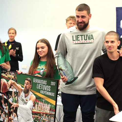 Lietuvos krepšinio rinktinės spaudos konferencija  © Evaldo Šemioto nuotr.