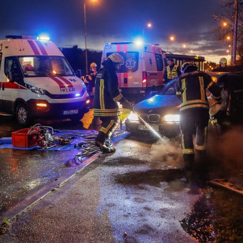 Avarija ant Lideikio gatvės viaduko  © Vytauto Petriko nuotr.