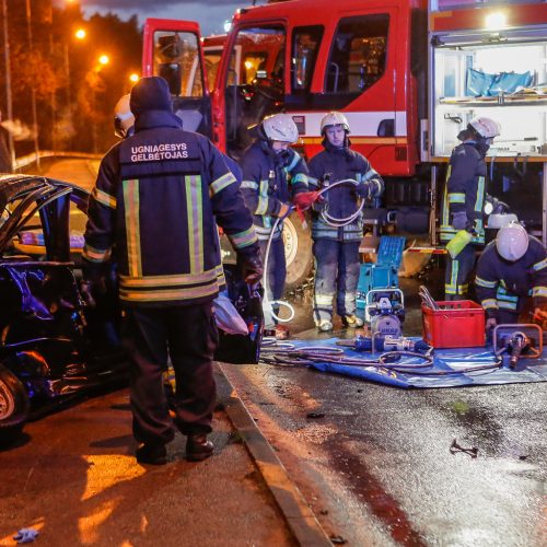 Avarija ant Lideikio gatvės viaduko  © Vytauto Petriko nuotr.