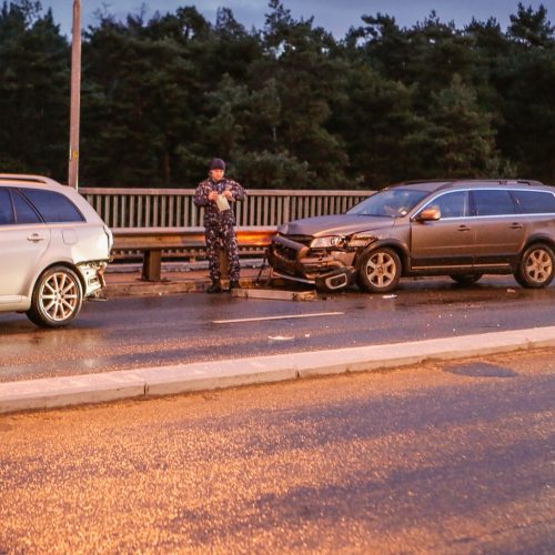 Avarija ant Lideikio gatvės viaduko  © Vytauto Petriko nuotr.