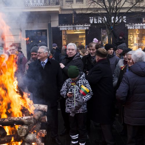 Sostinėje liepsnojo 100 laisvės laužų  © Gedimino Bartuškos (ELTA) nuotr.