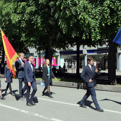 Paskutinio skambučio šventė Kaune  © Evaldo Šemioto nuotr.