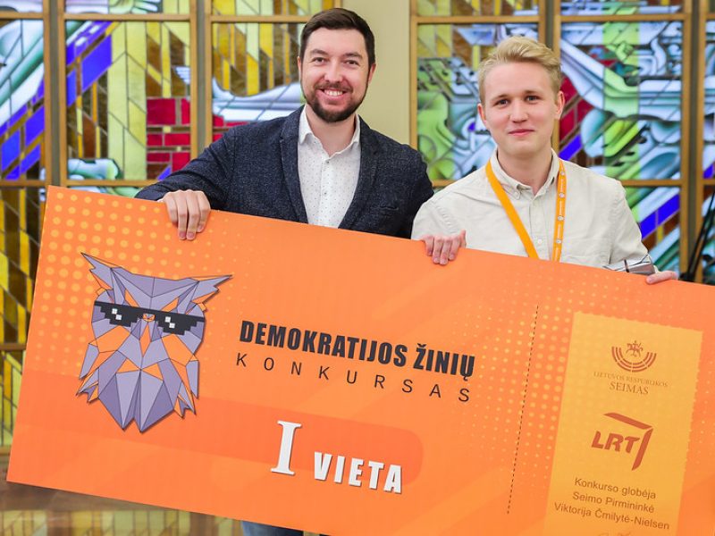 Demokratijos žinių konkursą laimėjo gimnazistas iš Klaipėdos