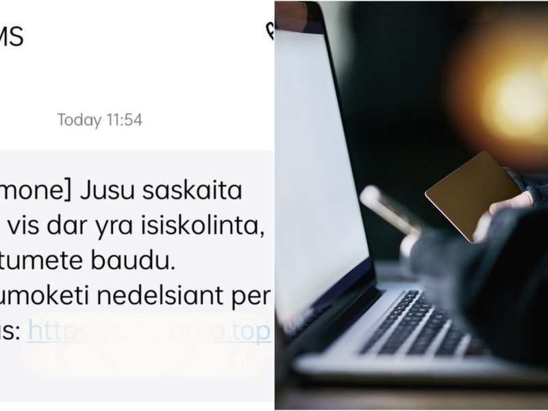 Elektroniniai sukčiai vis įžūlėja: siekdami išvilioti duomenis, praneša apie melagingą įsiskolinimą