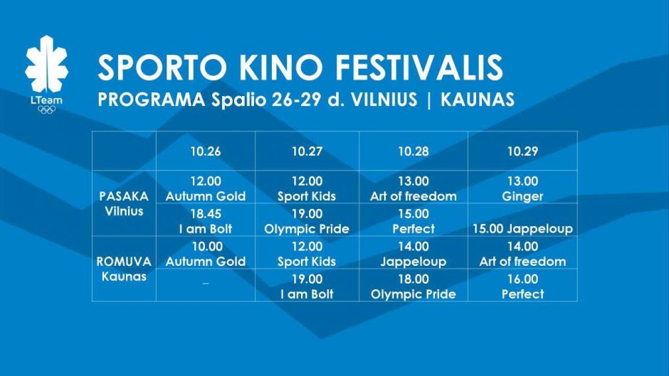 Elitiniai sportininkai atidarys „Sporto kino festivalį“