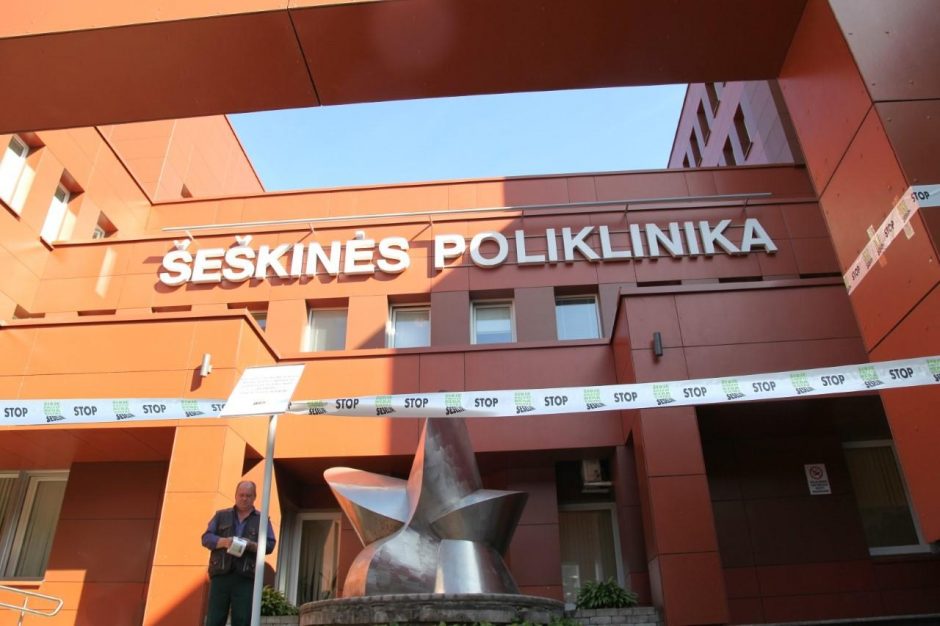 Dėl naujų koronaviruso atvejų uždaroma Vilniaus Šeškinės poliklinika