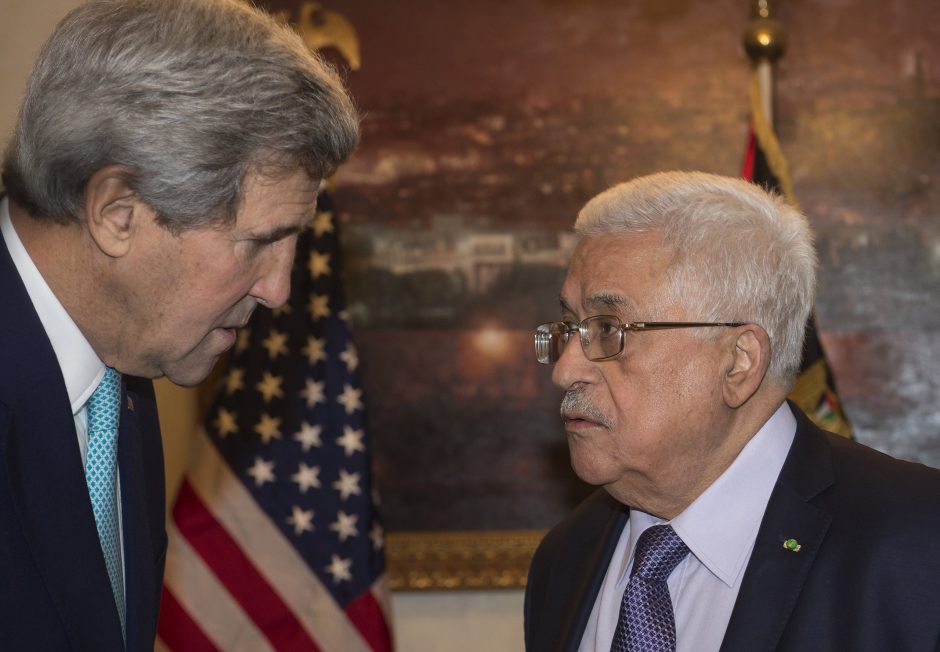 Prieš J. Kerry derybas su M. Abbasu – susirėmimai Jeruzalėje