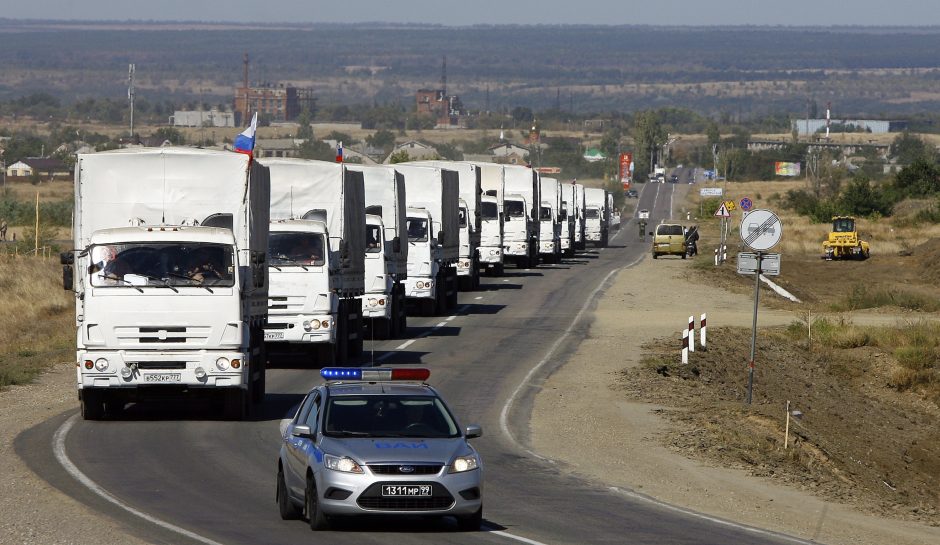 Ukrainos rytus pasiekė trečioji humanitarinės pagalbos vilkstinė iš Rusijos