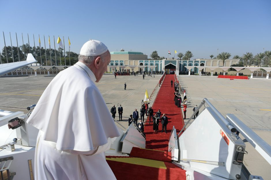 Popiežius padėkojo irakiečiams už svetingumą ir palinkėjo taikos