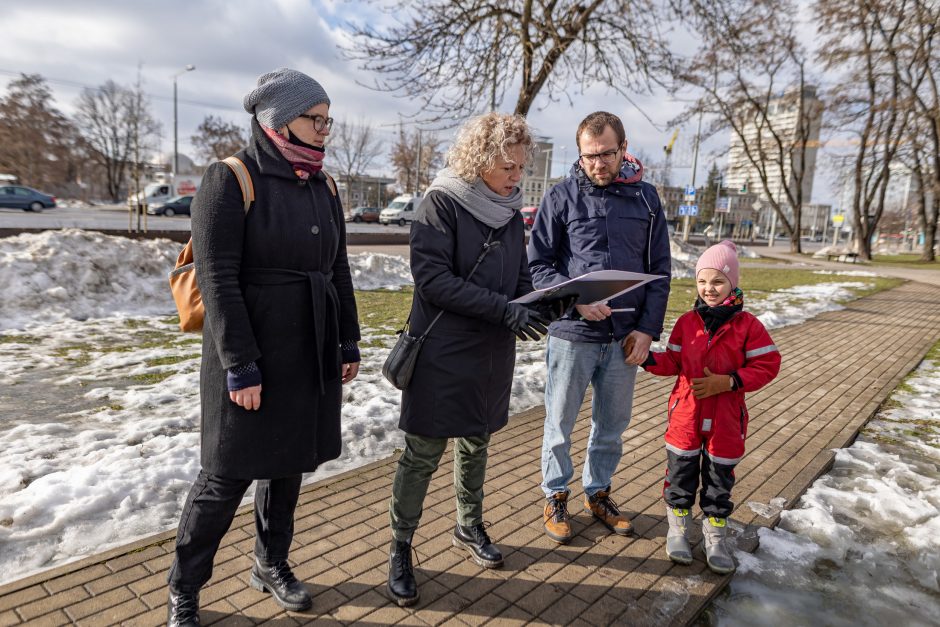 Vilniečių iniciatyva: miesto centre kuriamas eksperimentinis skvero apželdinimo projektas