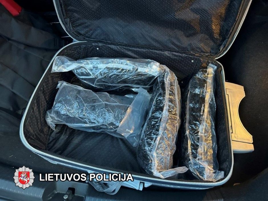 Vilniuje su lagaminu narkotinių medžiagų sulaikyti „turistai-sodininkai“