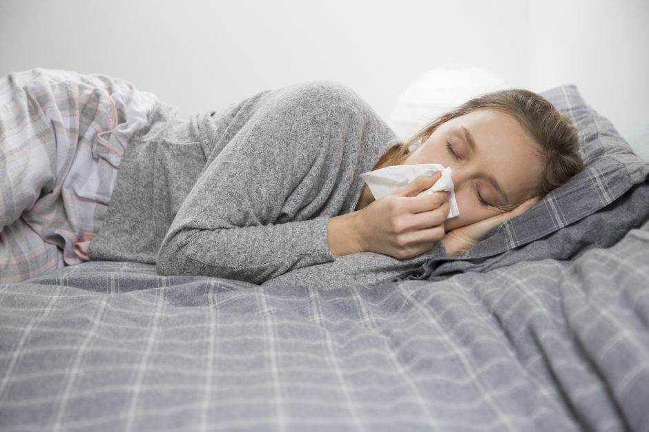 NVSC: sergamumas gripu išaugo daugiau nei pusantro karto