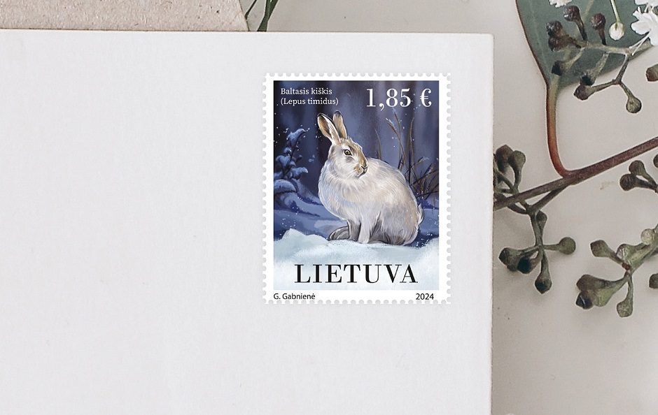 Lietuvos paštas išleidžia pašto ženklą baltajam kiškiui
