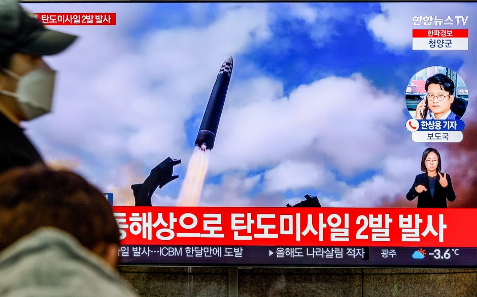 URM apie Šiaurės Korėjos paleistas raketas: provokacija, kelianti grėsmę saugumui