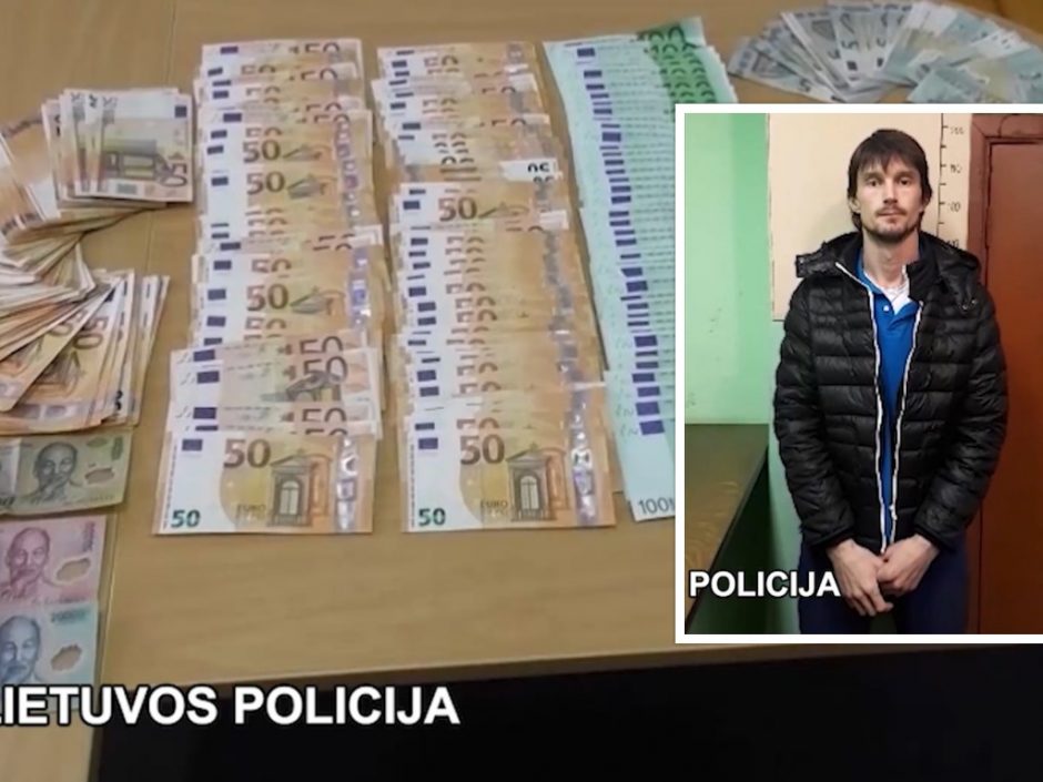 Rusas Vilniuje suklastotomis banko kortelėmis išgrynino tūkstančius eurų