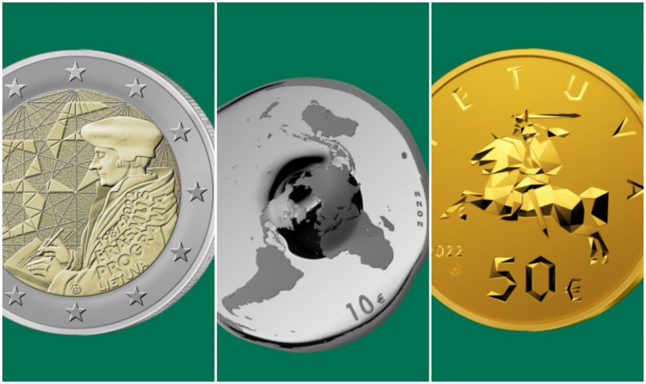 Lietuvos bankas išleis monetas, skirtas gamtai, Konstitucijai, Erasmus