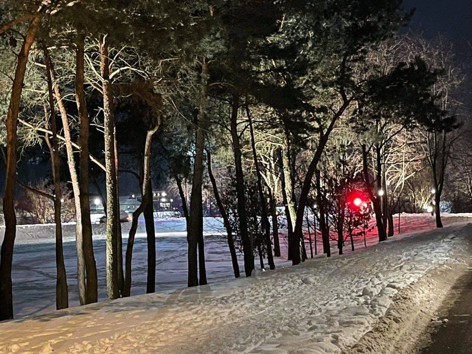 Šventinį vakarą pareigūnai vaikė Santakos parke besibūriuojančius eitynių dalyvius