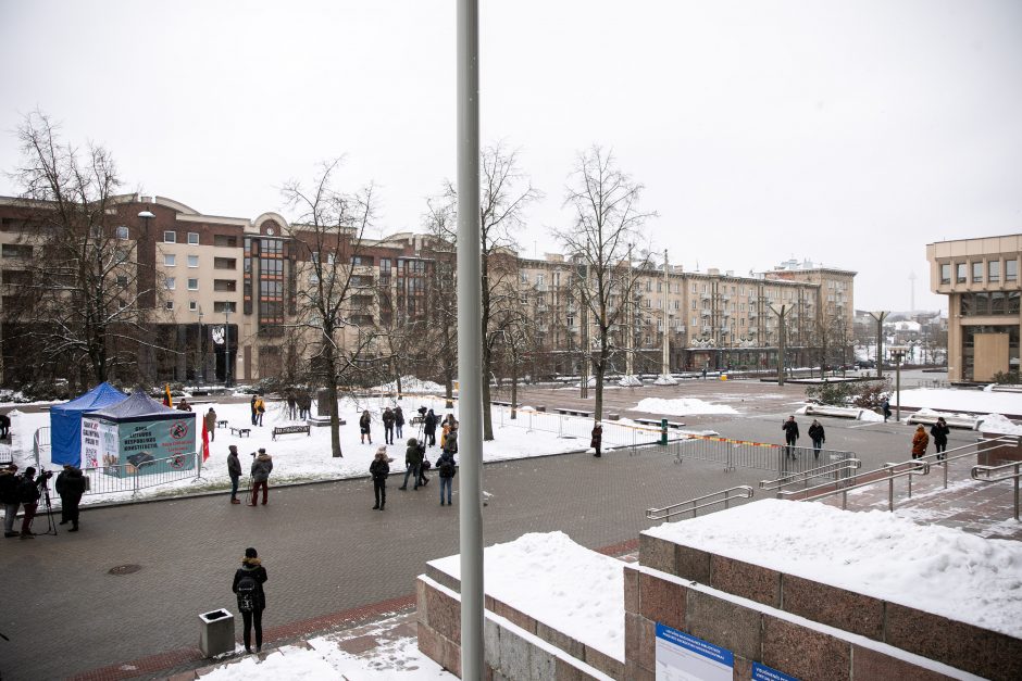 Šeimų sąjūdis prie Seimo pradėjo protesto akciją, o į kitus miestus vyks su dovanomis